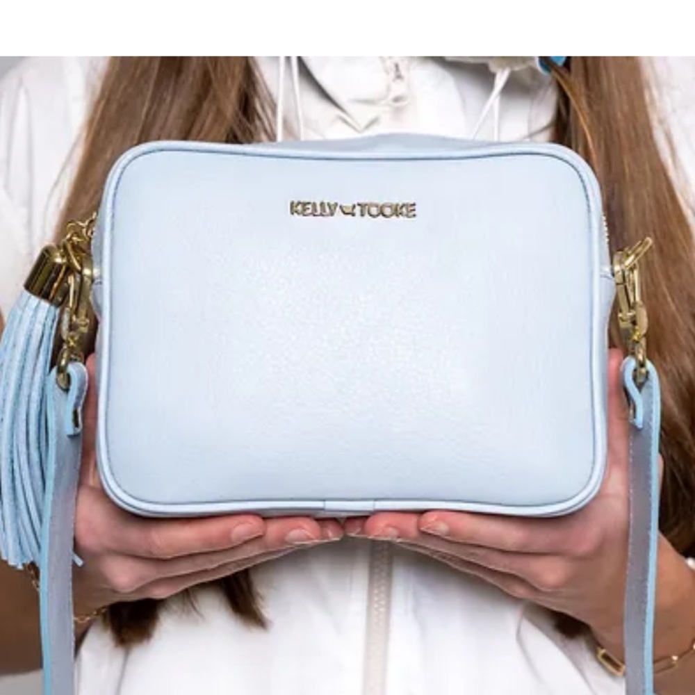 NWT Kelly Tooke Jess Box (Sky Blue) crossbody